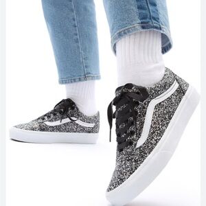 Vans Kids Sneakers - Black and White Sparkle